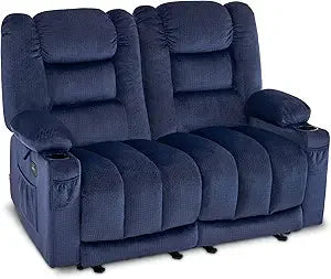 DAFIFY Power Loveseat Recliner With Heat And Vibration
