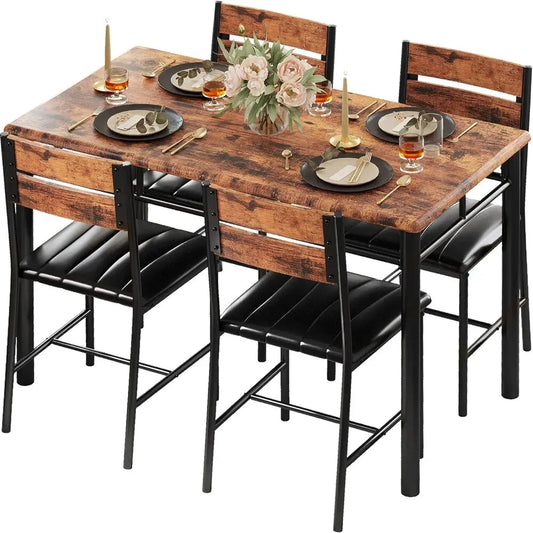 IRONCK Dining Table Set Upholstered Chairs For Dining Room