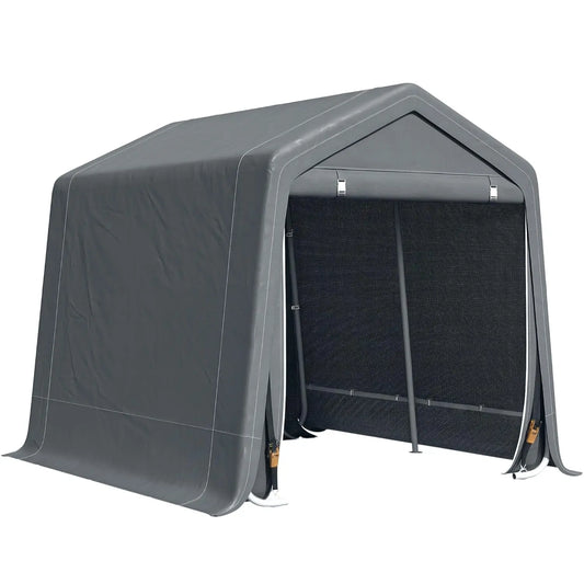 Carport With Anti-UV PE Cover For Outdoor Storage Solutions