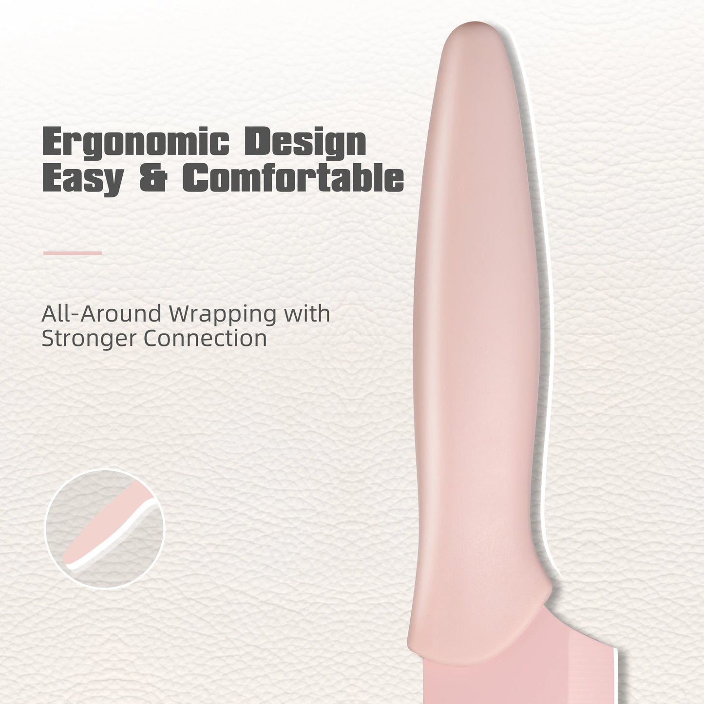 KATISUN Knife Set 13-Piece Titanium Coated Carbon Steel Blade Covers