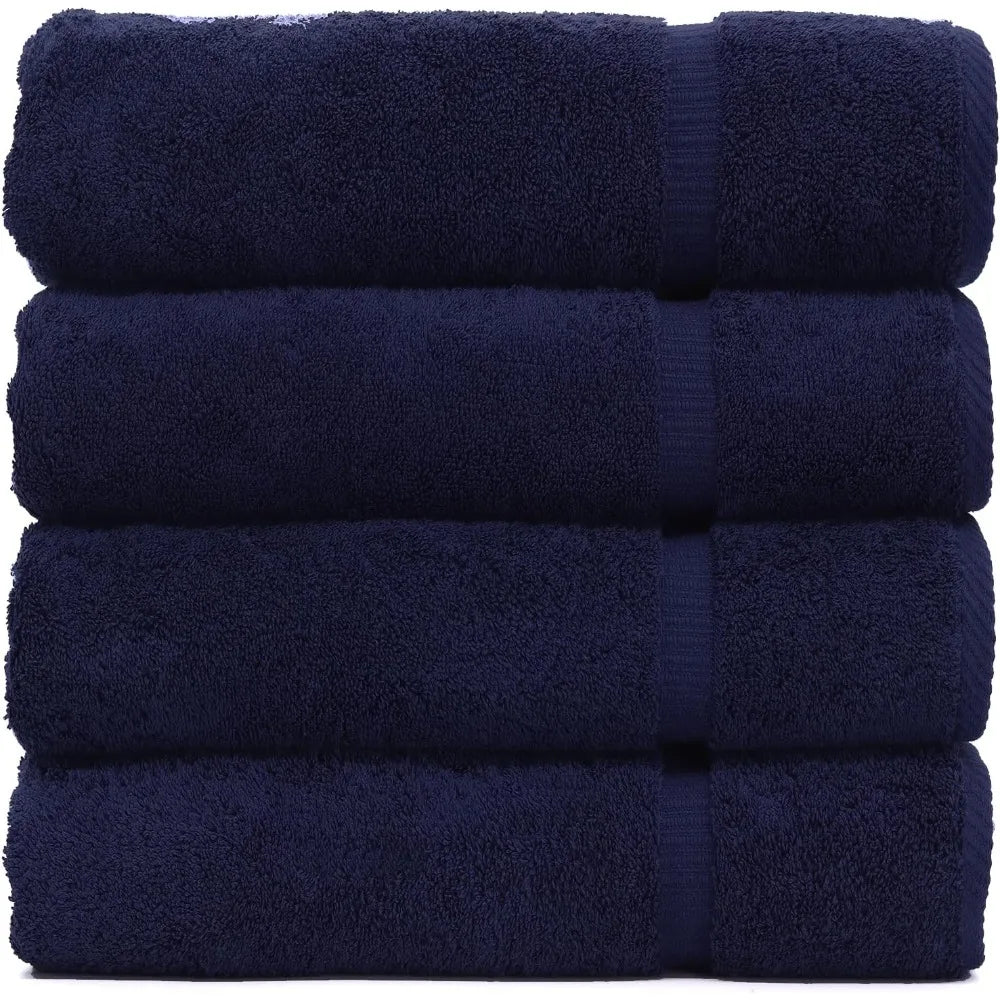 High-concerned Towel Set 700 GSM Turkish Cotton Bath Towels 4-Pack