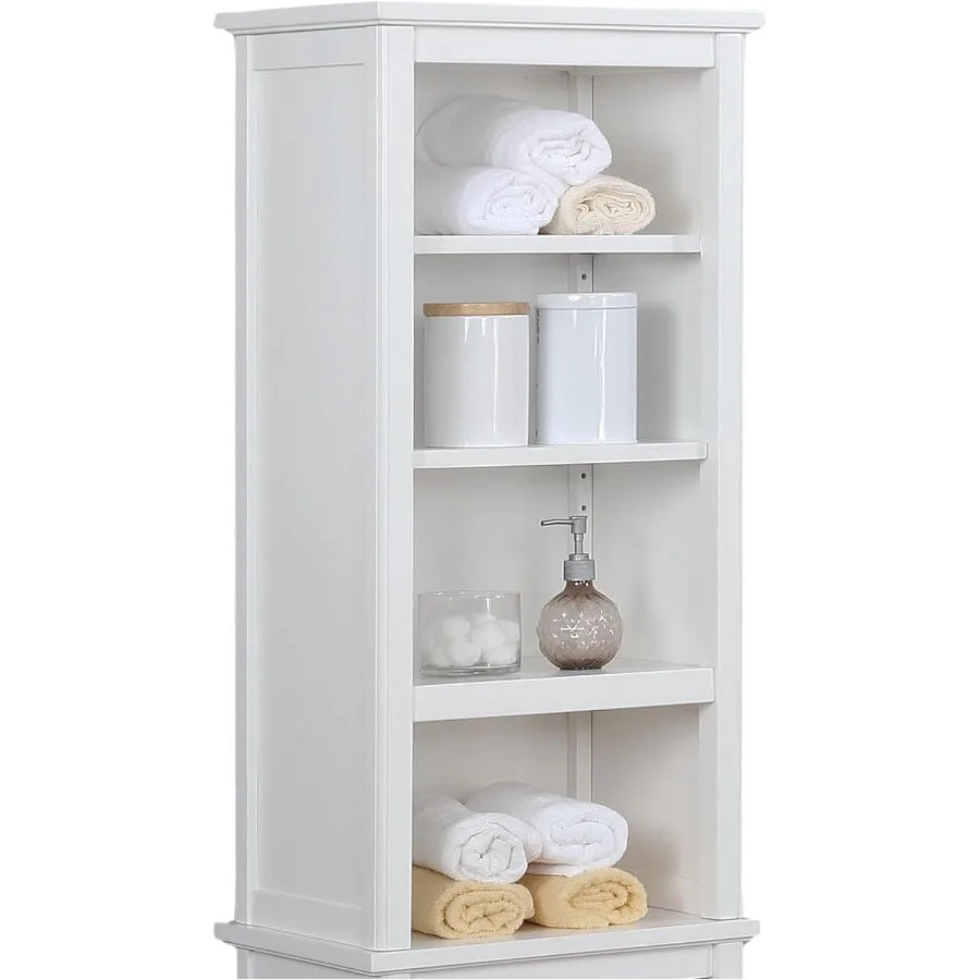 XIUWO Dorset Bathroom Shelf Hutch With Adjustable Shelves