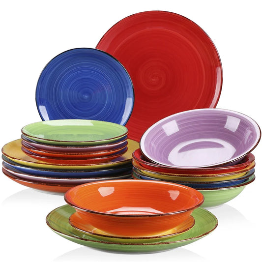 Ceramic Dinnerware Set With Assorted Plates And Bowls