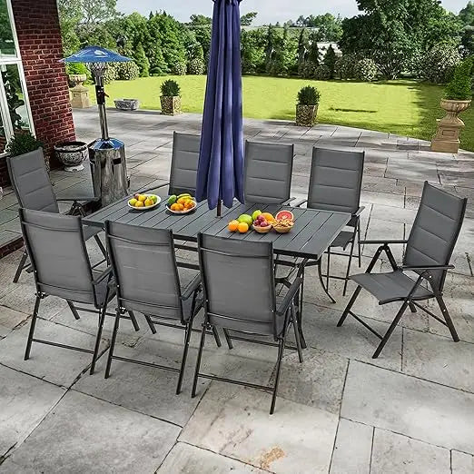 Outdoor Patio Dining Set with All-Weather Rattan and Wood Table Top
