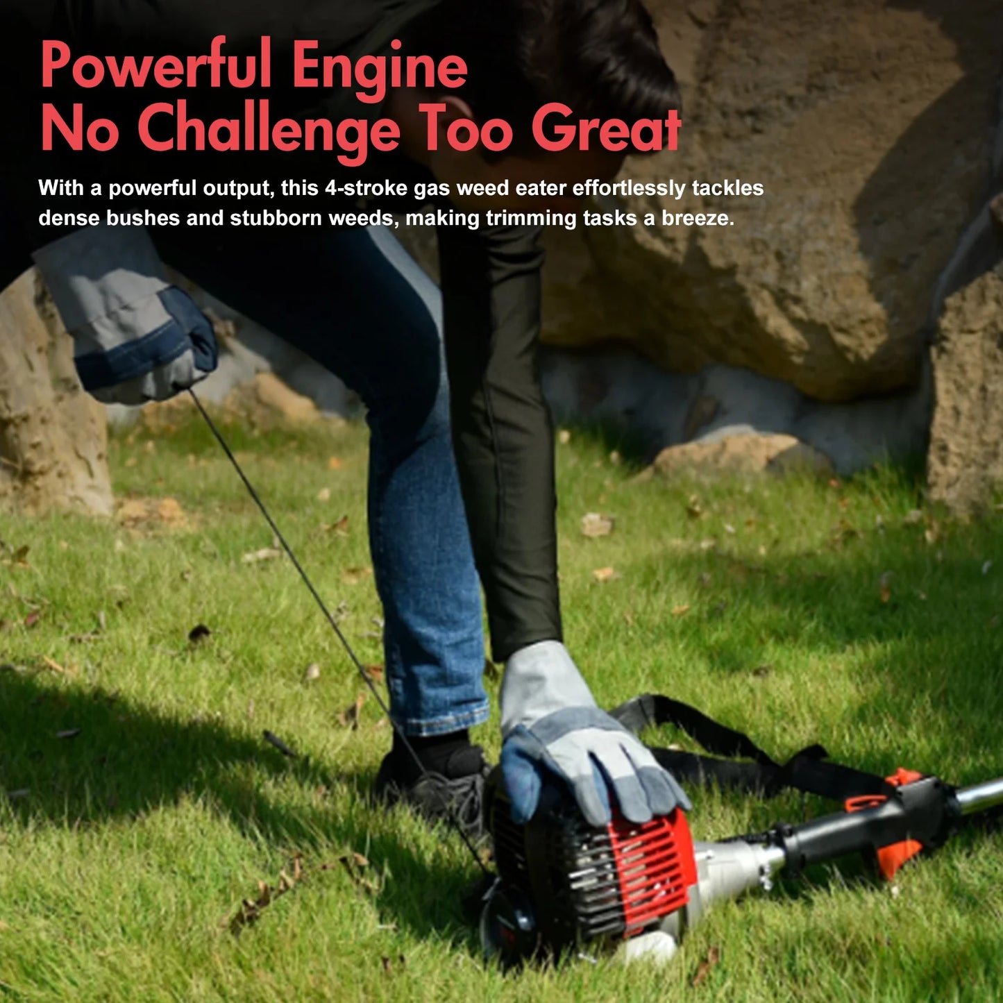 Gas Weed Eater Telescopic Handle for Lawn Maintenance