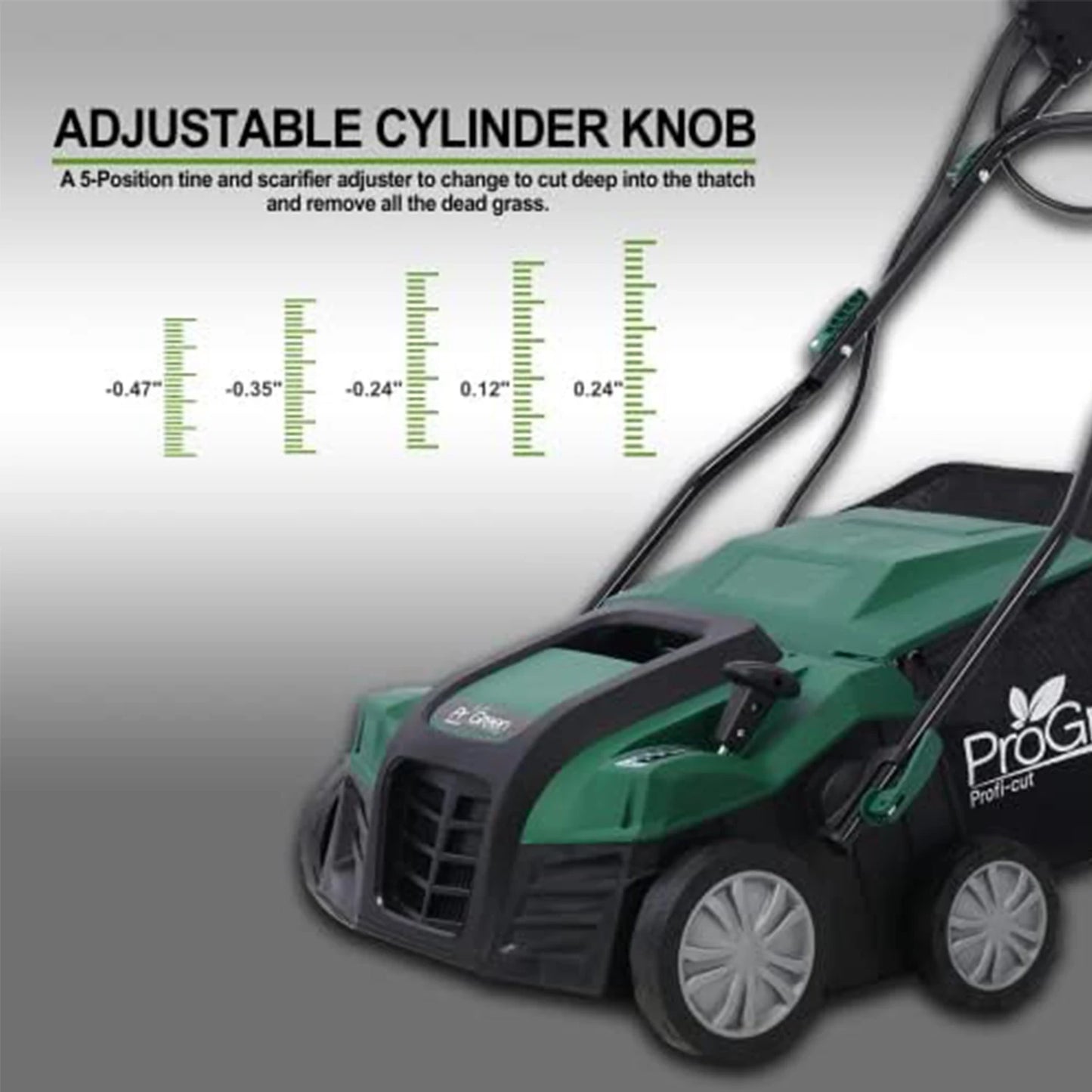 TWISTER.CK 2-In-1 Scarifier and Dethatcher for Lawns