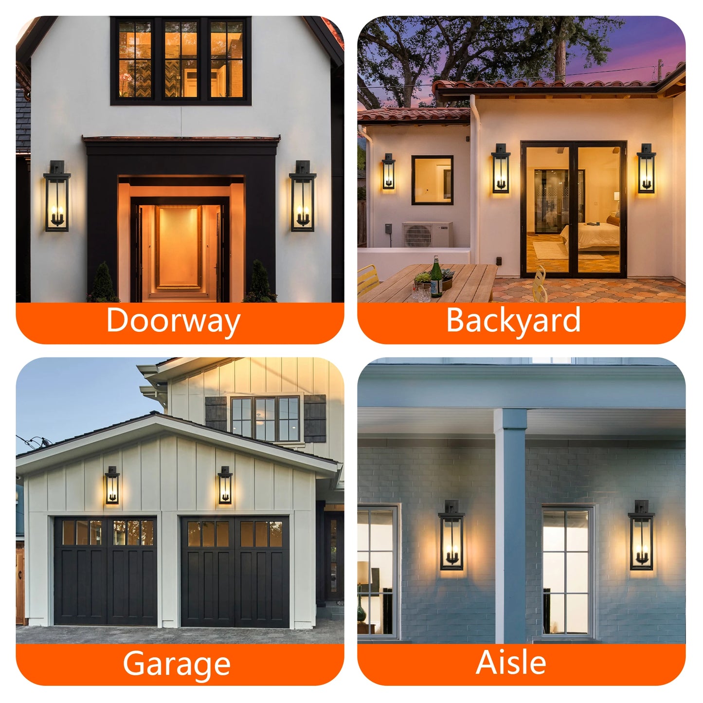 ARLGSITE Outdoor Wall Lantern With Dusk to Dawn Sensor