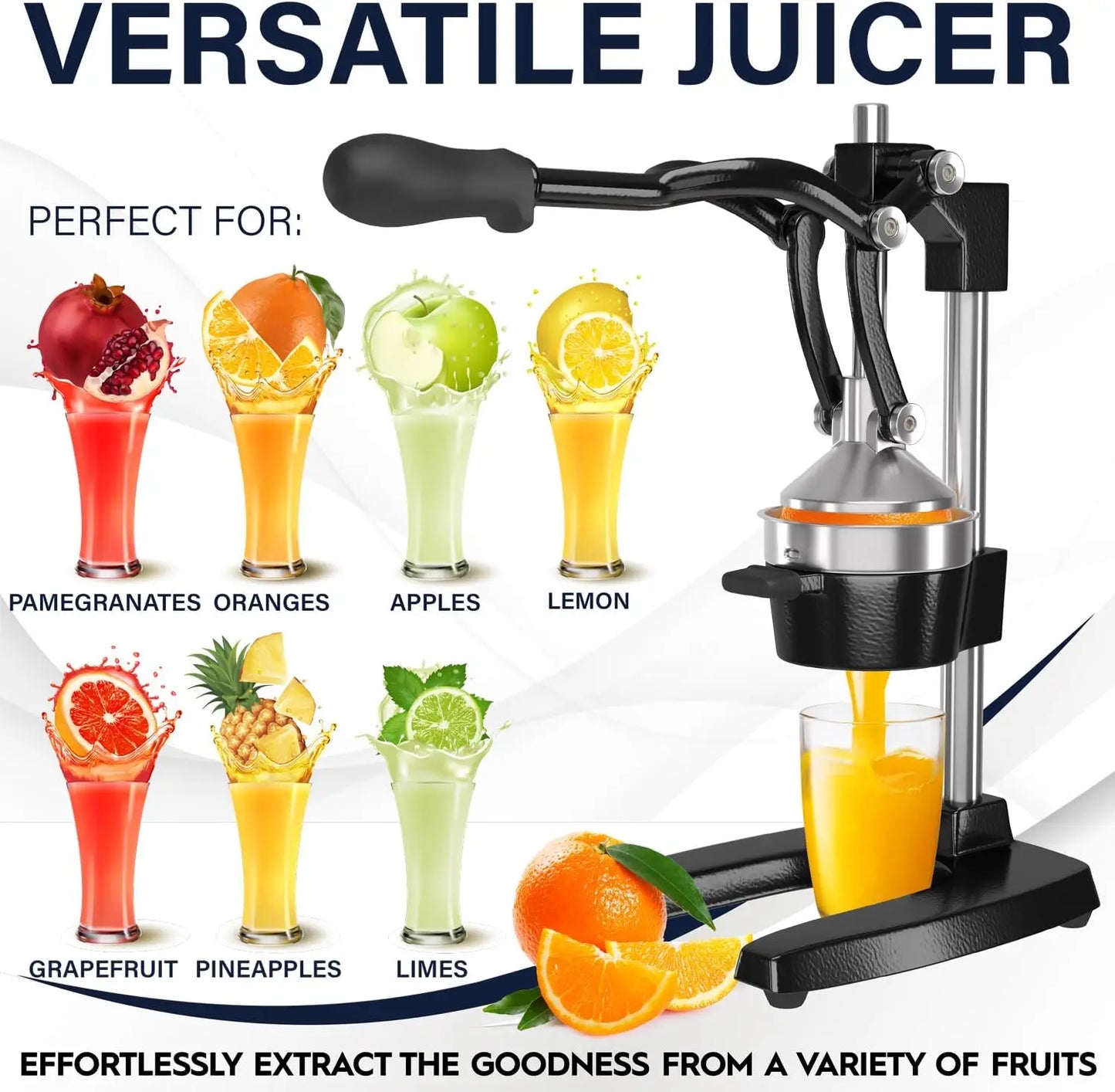 XMSJ Cast Iron Citrus Juicer Manual Hand Press Heavy Duty