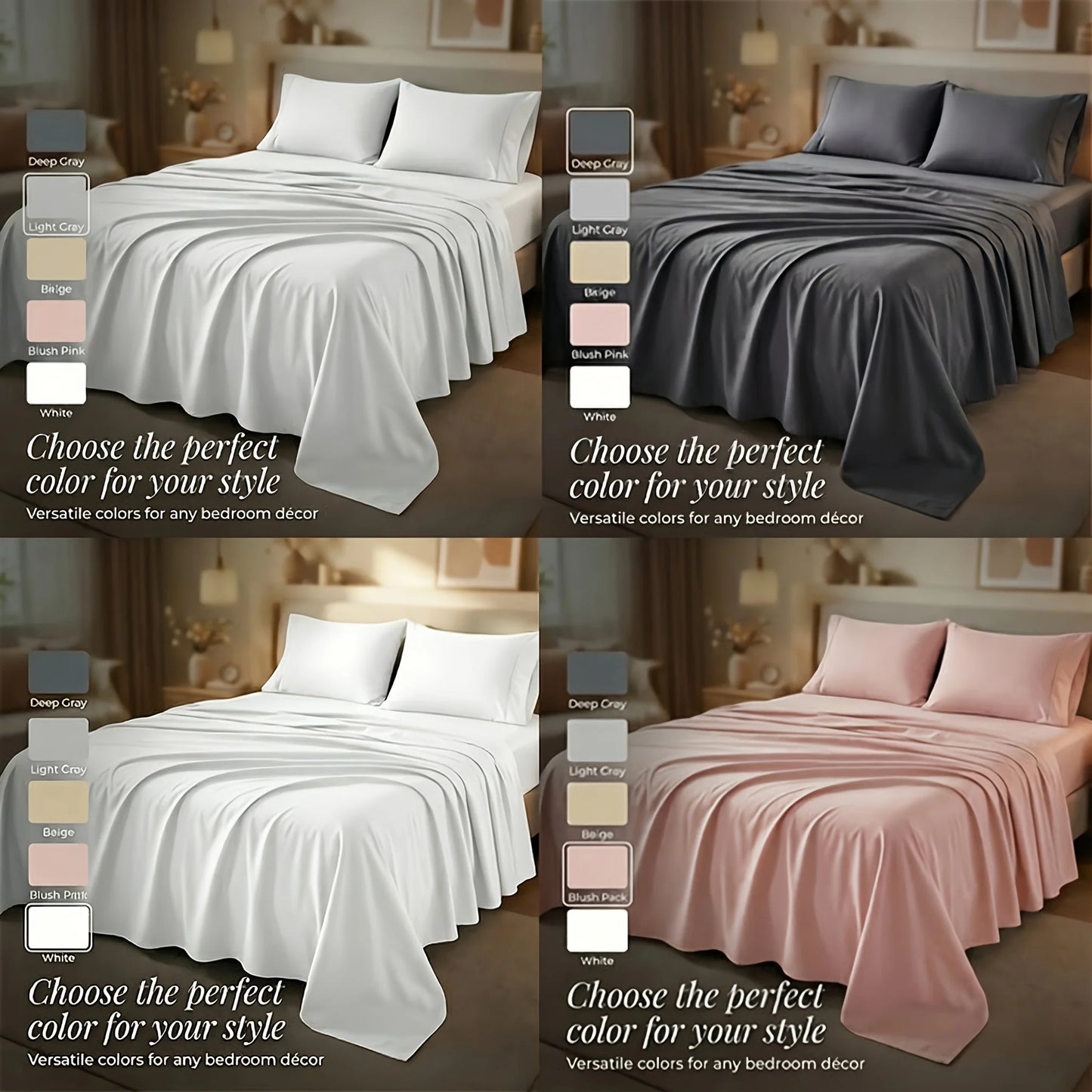 Bed Sheets Set Bamboo Bedding For Comfortable Sleep