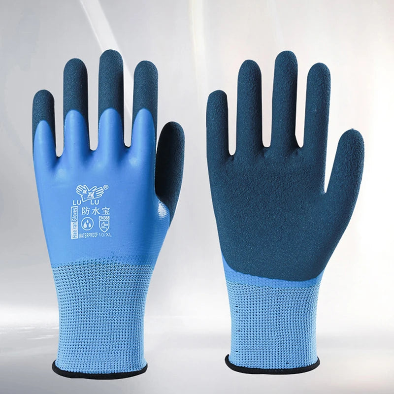 Gloves Latex Coated Nylon Gardening Cold Resistant