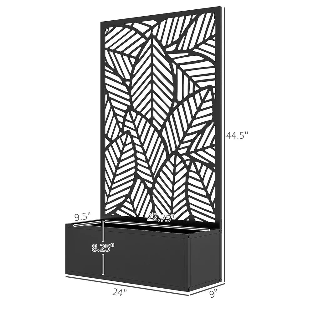 Outdoor Privacy Screen Raised Garden Bed Metal Frame