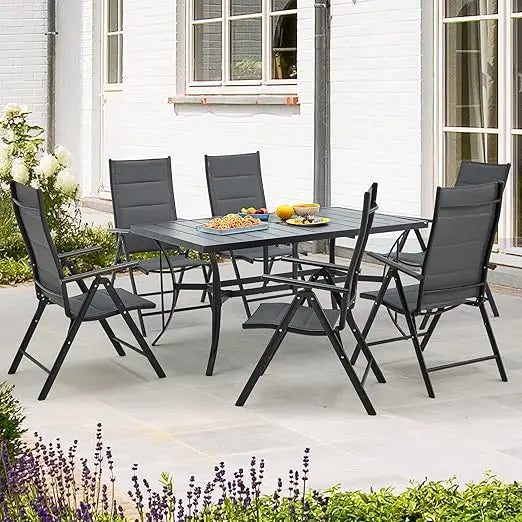 Outdoor Patio Dining Set with All-Weather Rattan and Wood Table Top