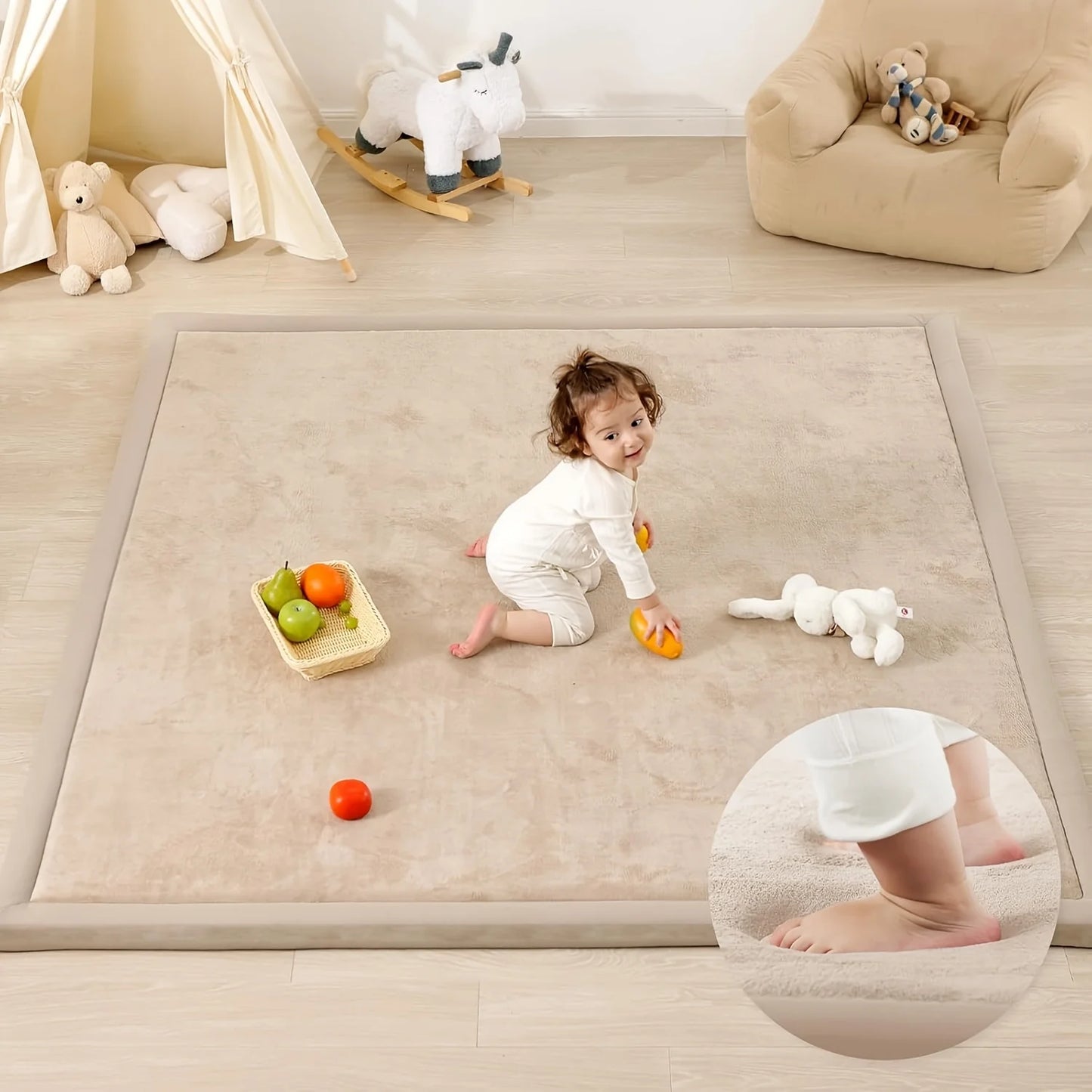 PapaMama Carpet Mat Memory Foam Non-slip Living Room Rug