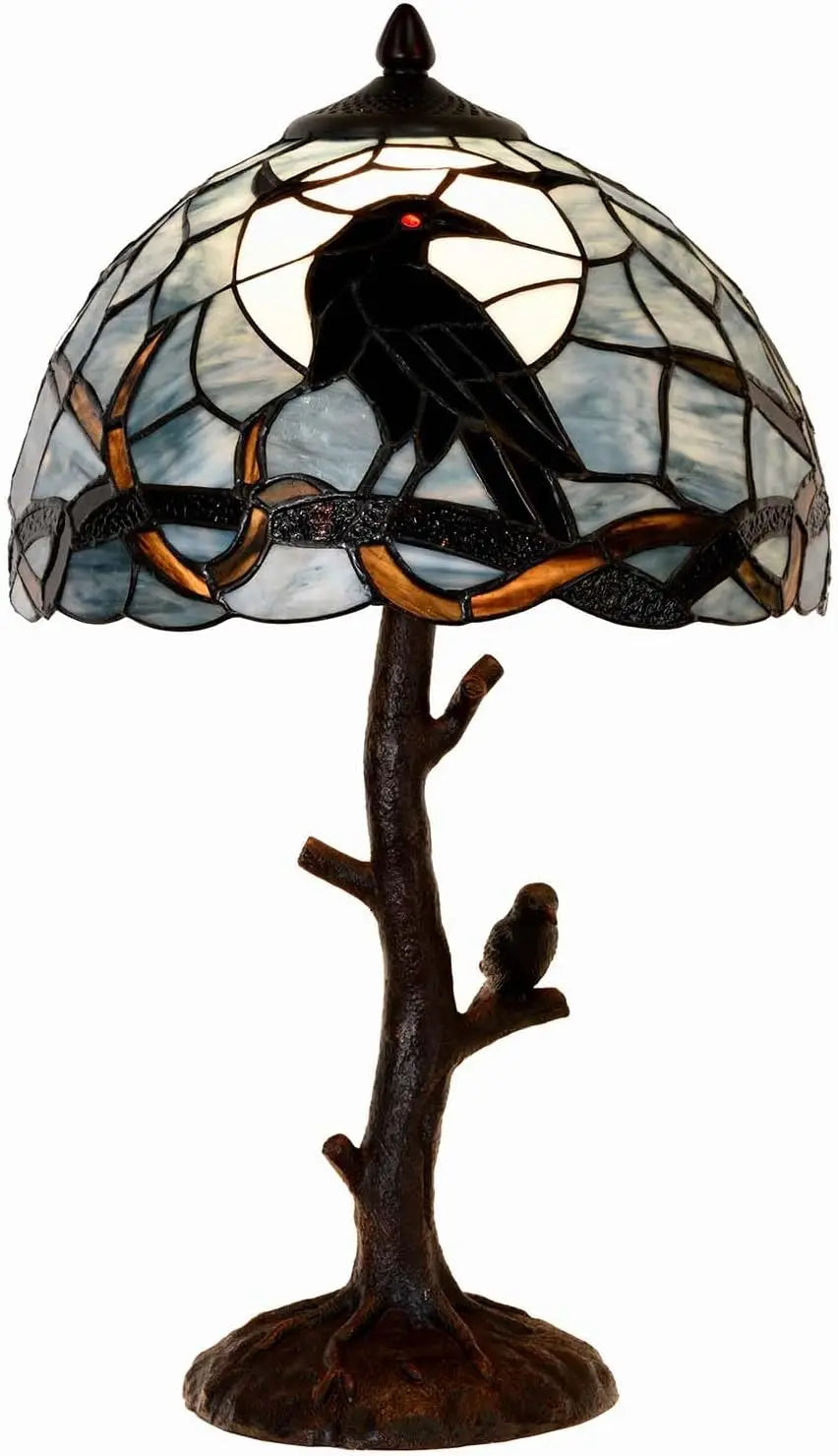 Table Lamp Stained Glass Home Decor Accent Light Modern