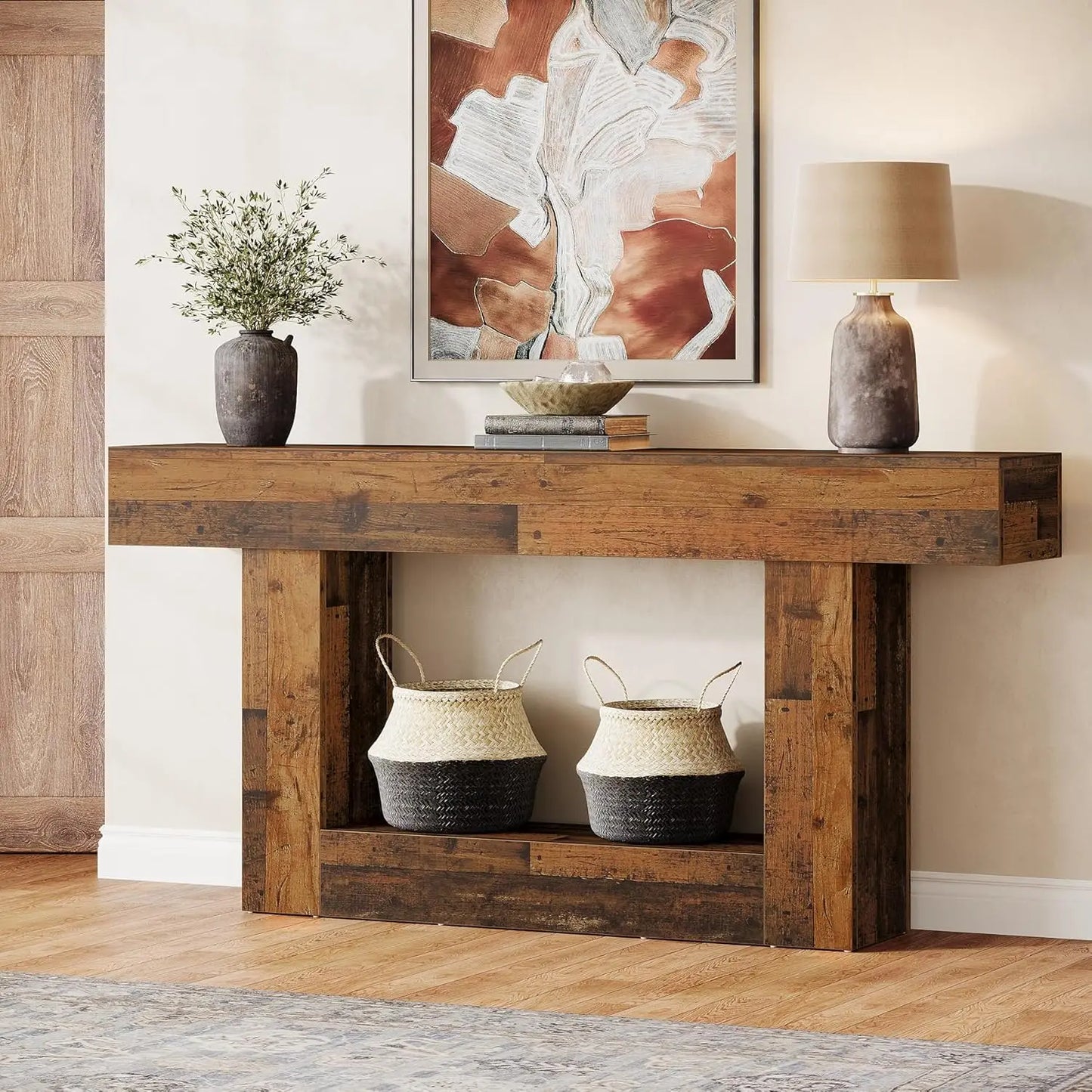 Tribesigns Console Table Farmhouse-Style Entryway Table