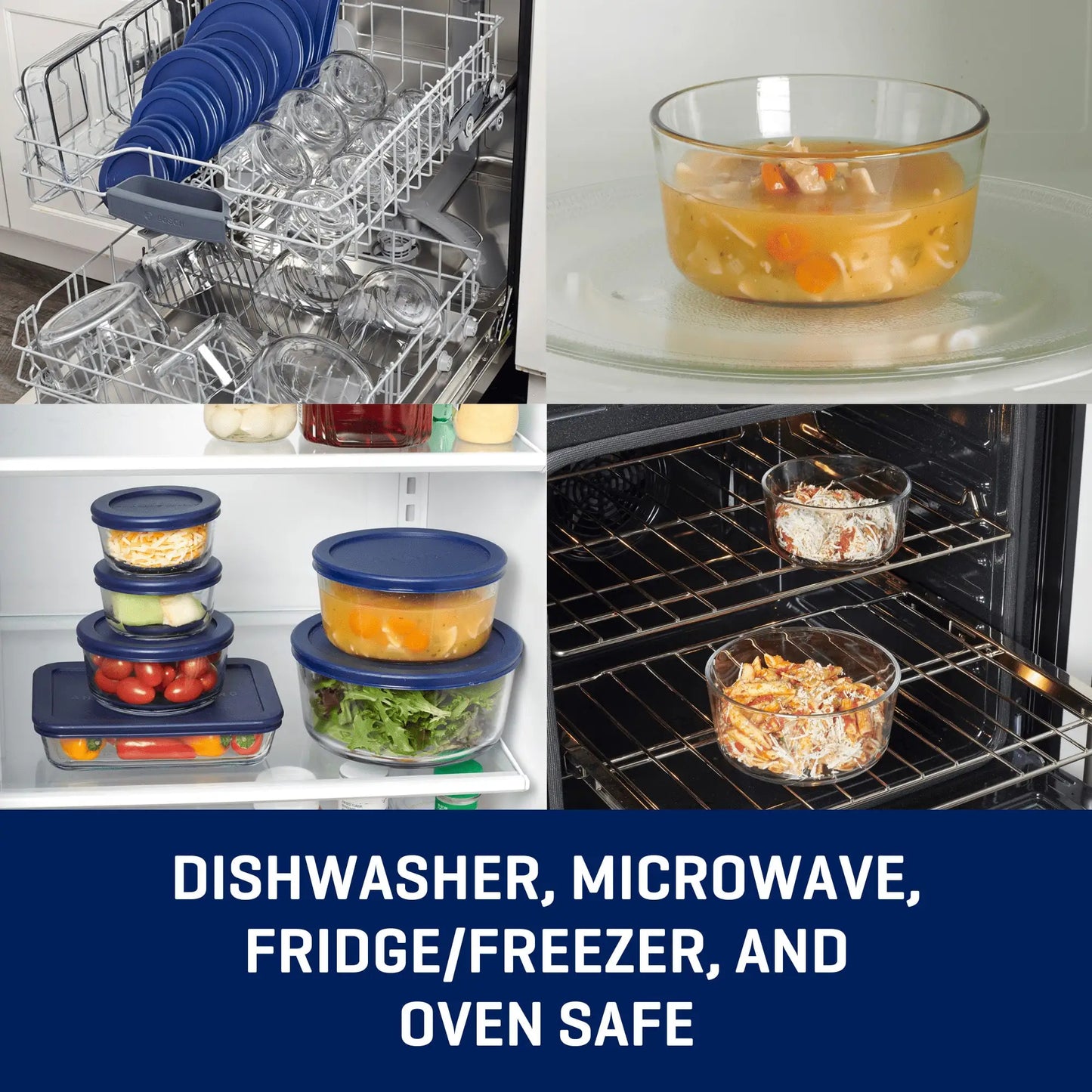 Glass Food Storage Containers 30-Piece Airtight Lids