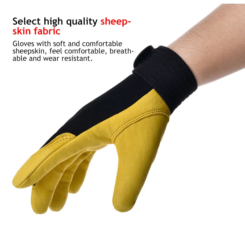 Cowhide Leather Work Gloves Wear Resistant Welding