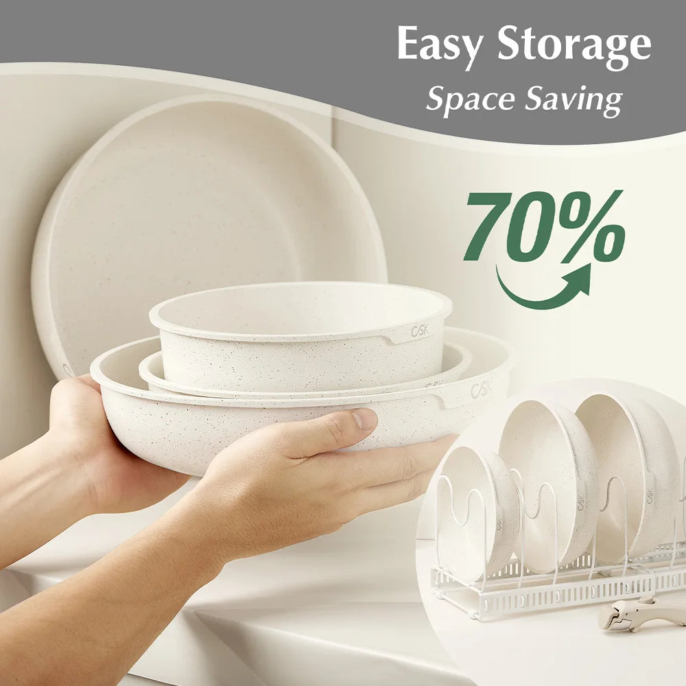 KOCH SYSTEME CS Nonstick Eco Friendly Skillet And Saucepan Set