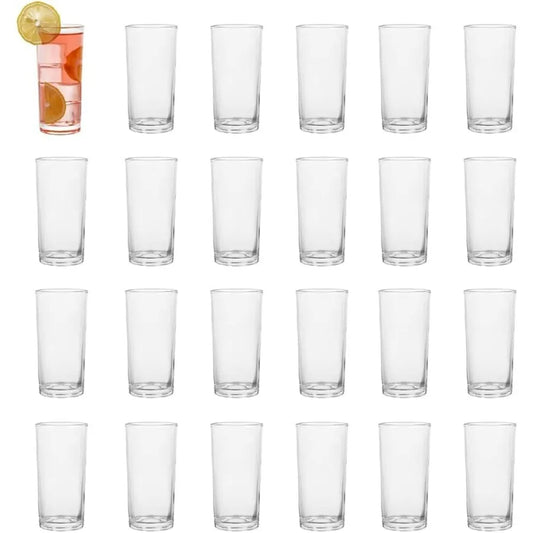 NONEDrinkware 24-Pack Tall Clear Glasses For Cocktails