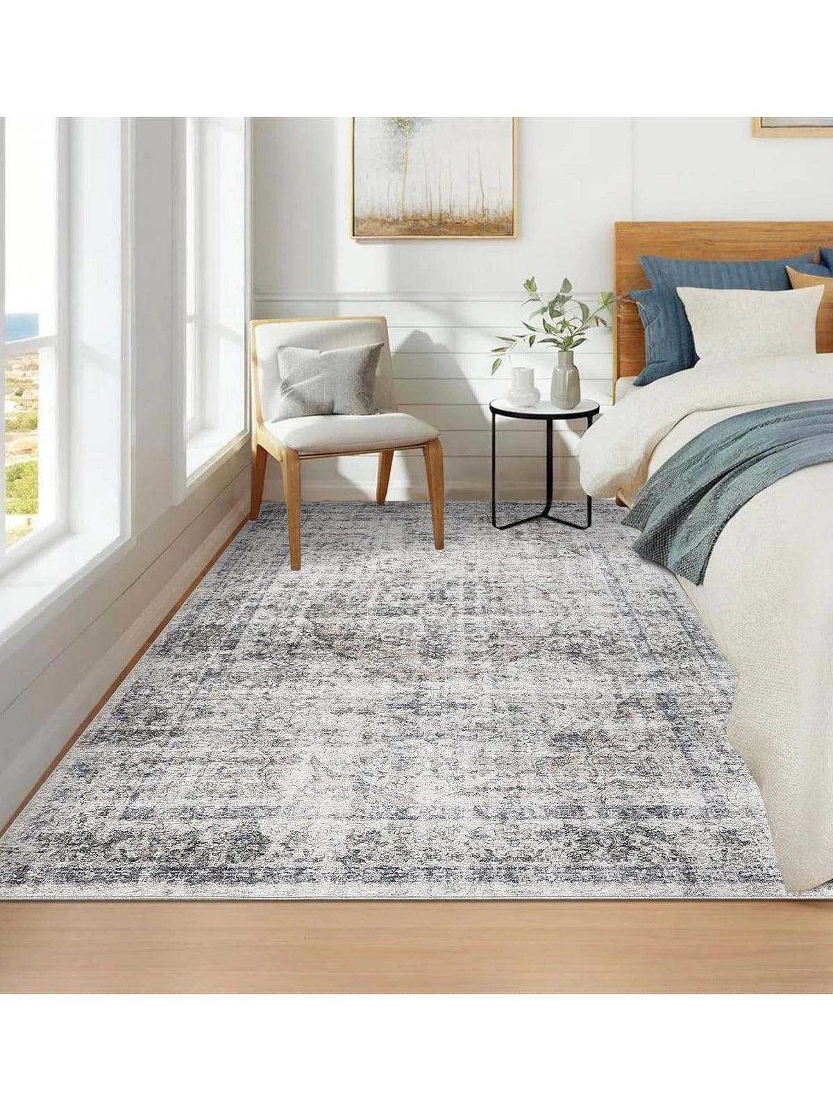 TWISTER.CK Washable Stain-Resistant Area Rug With Non-Slip Backing