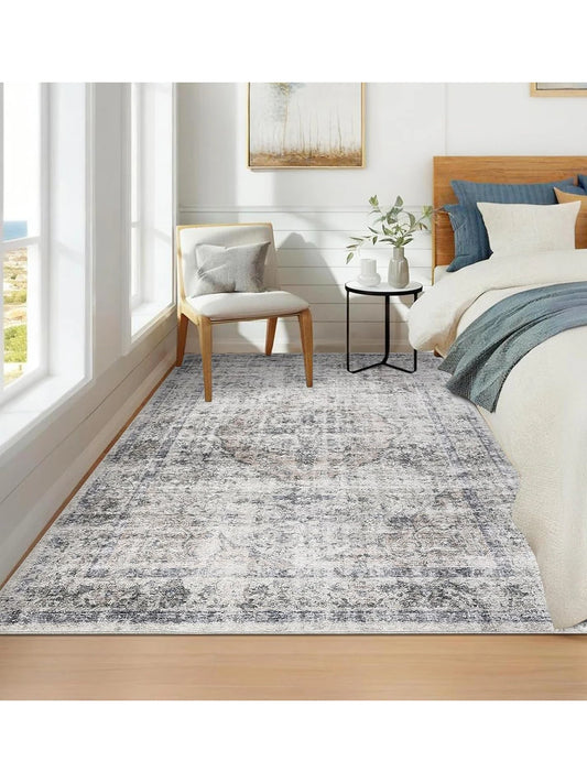 TWISTER.CK Washable Stain-Resistant Area Rug With Non-Slip Backing