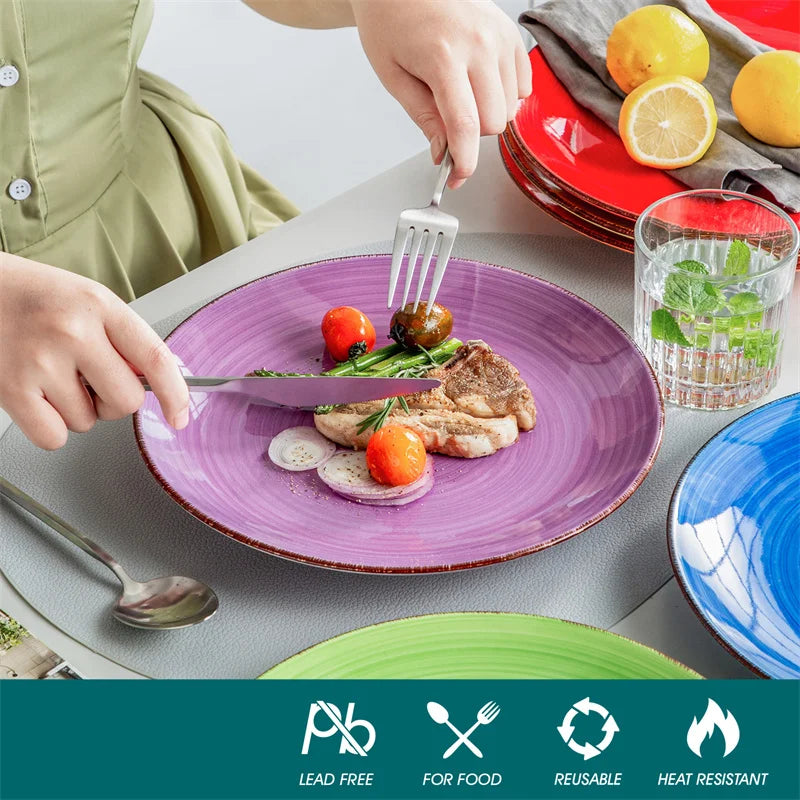 Ceramic Dinnerware Set With Assorted Plates And Bowls