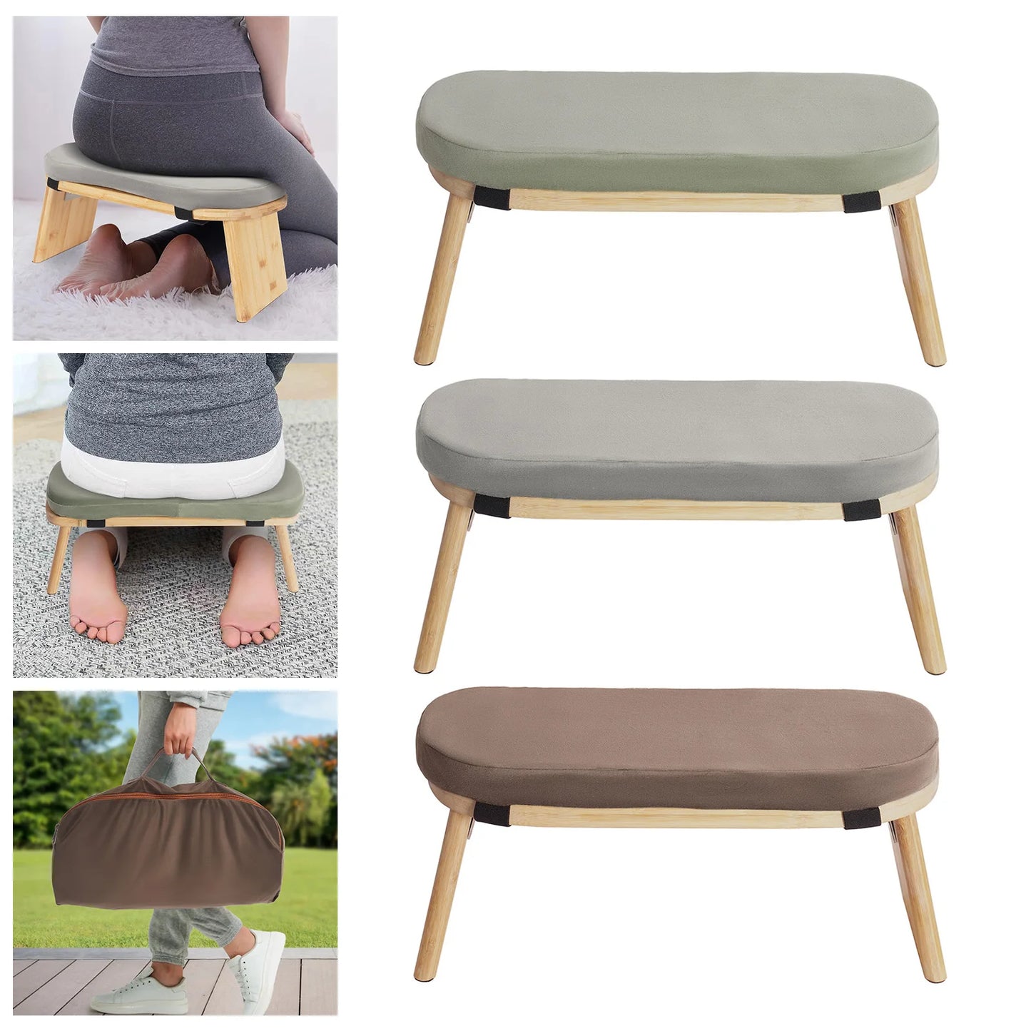 Bymaocar Foldable Ergonomic Meditation Bench