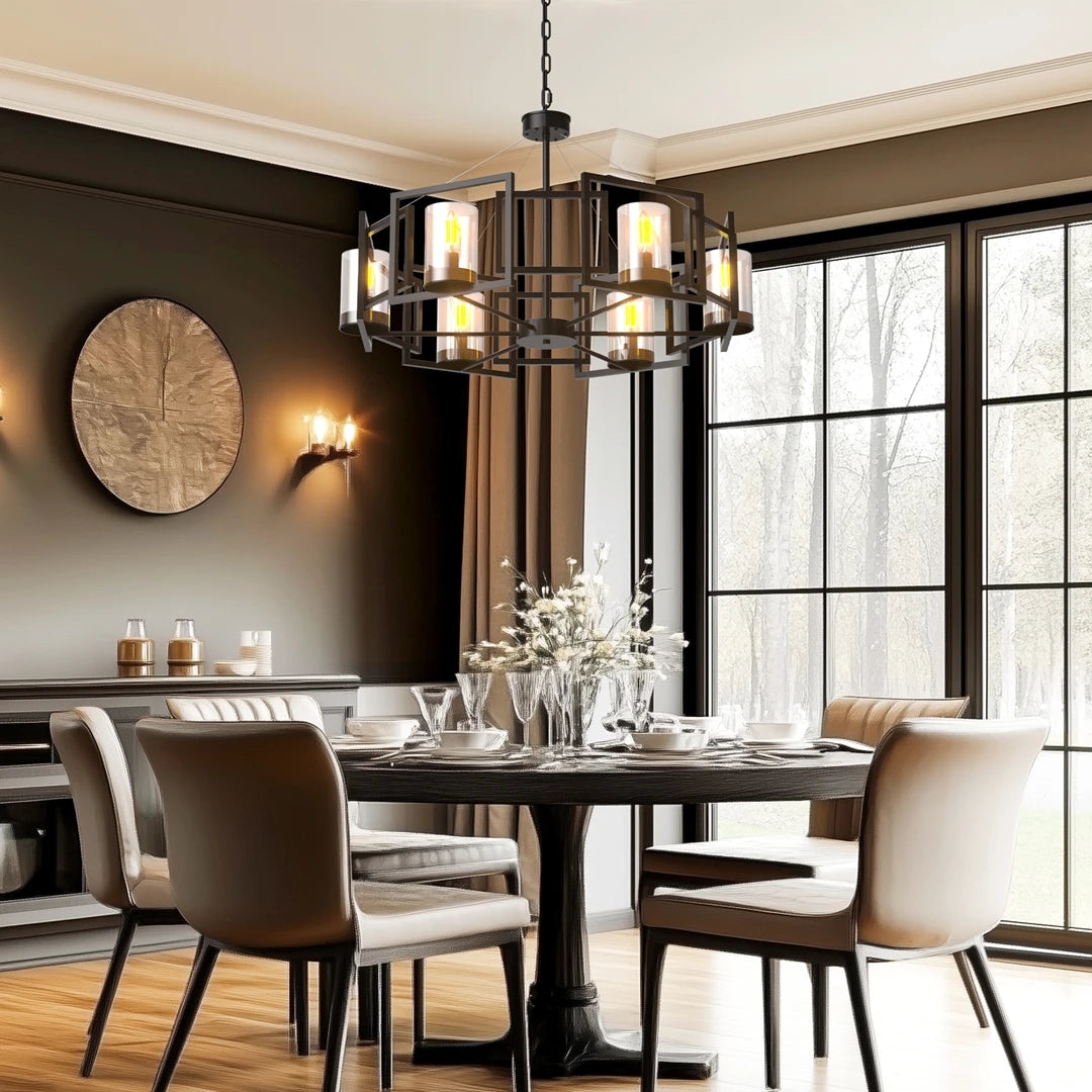 Vrygle Chandelier Industrial 6-Light Pendant Lamp Fixture