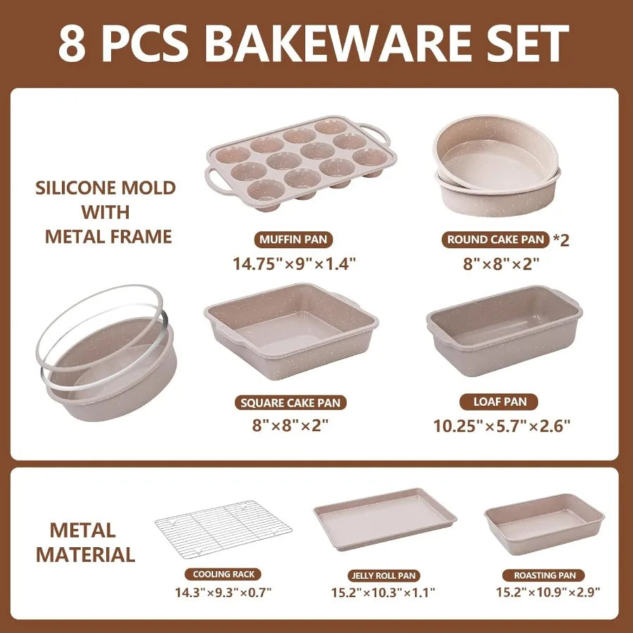 Baking Pans Set Carbon Steel Bakeware Collection Essentials