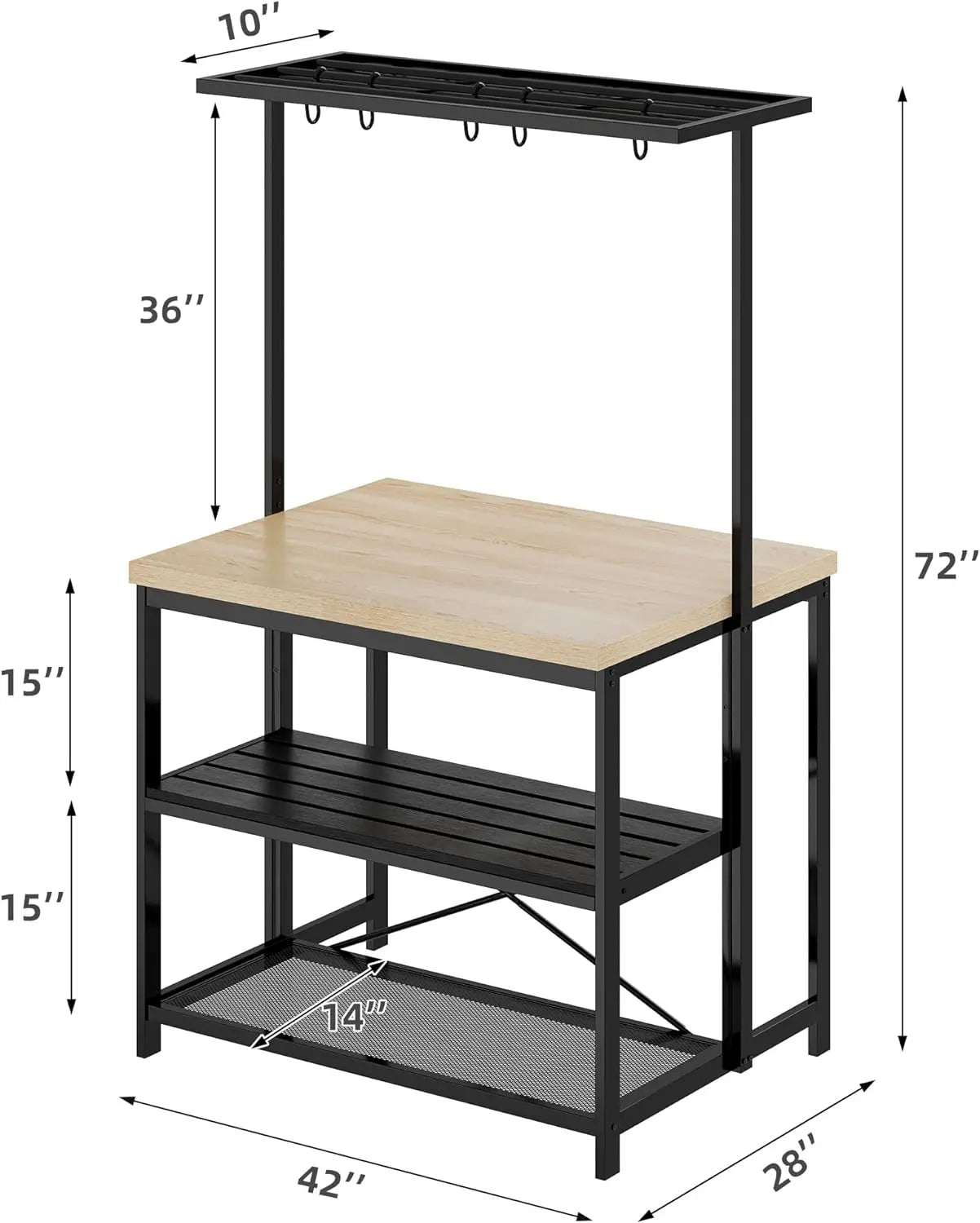 HiMISS Kitchen Island With Storage And Power Outlets