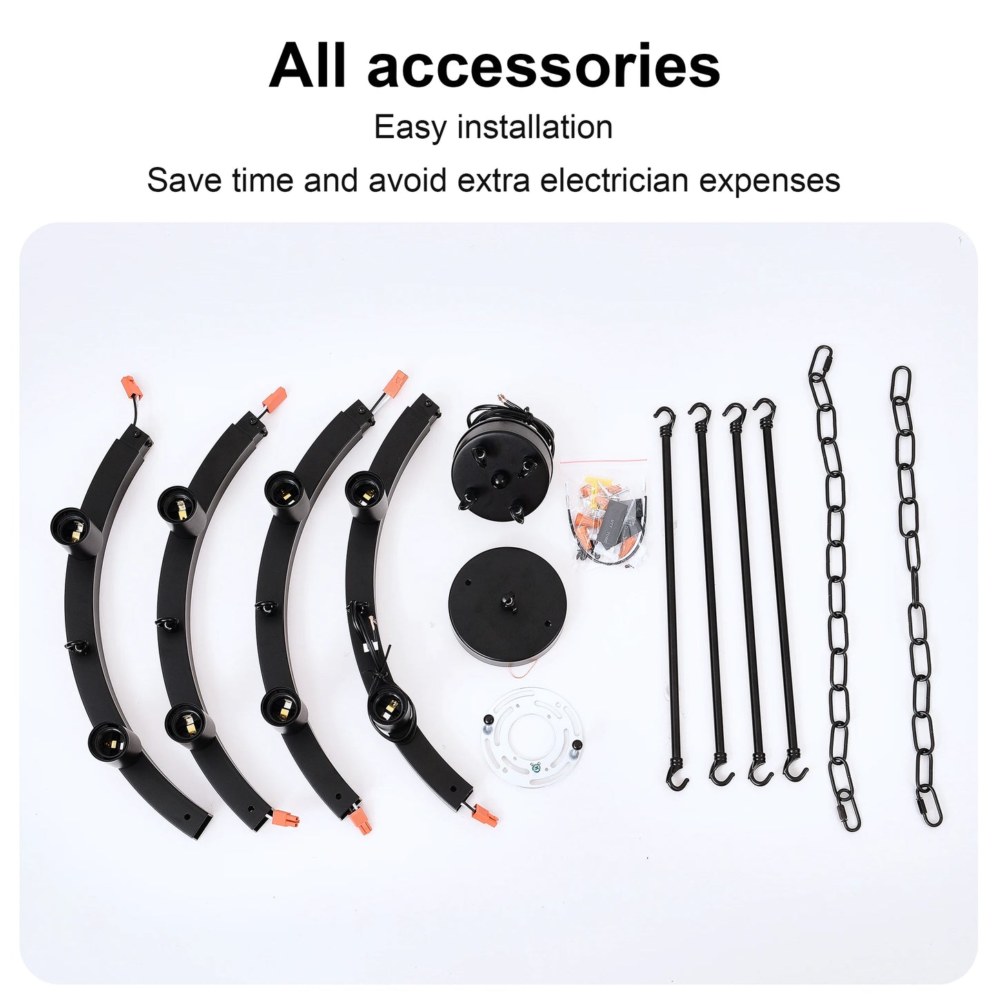 Chandelier Wagon Wheel 6-Light Farmhouse Modern Design