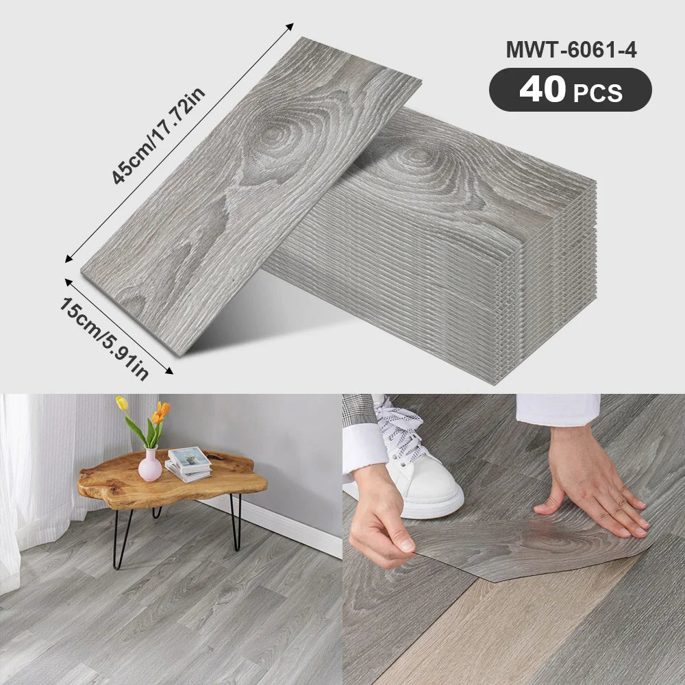 Self-Adhesive Wood Grain Strips Peel-and-Stick Wall Decals