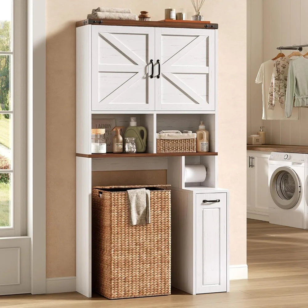 Over-Toilet Storage Cabinet With Pulley For Bathroom Organization