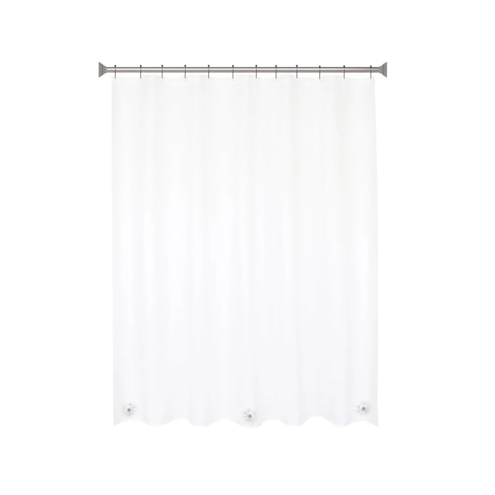 Shower Curtain PEVA Waterproof Eco-Friendly with Metal Rings