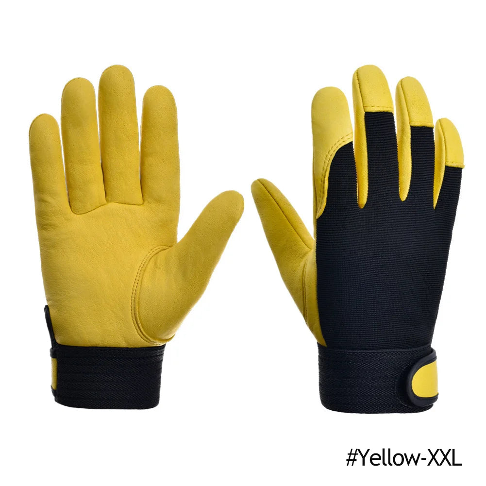 Cowhide Leather Work Gloves Wear Resistant Welding