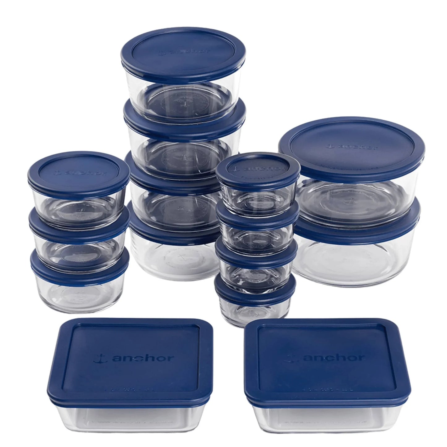 Glass Food Storage Containers 30-Piece Airtight Lids
