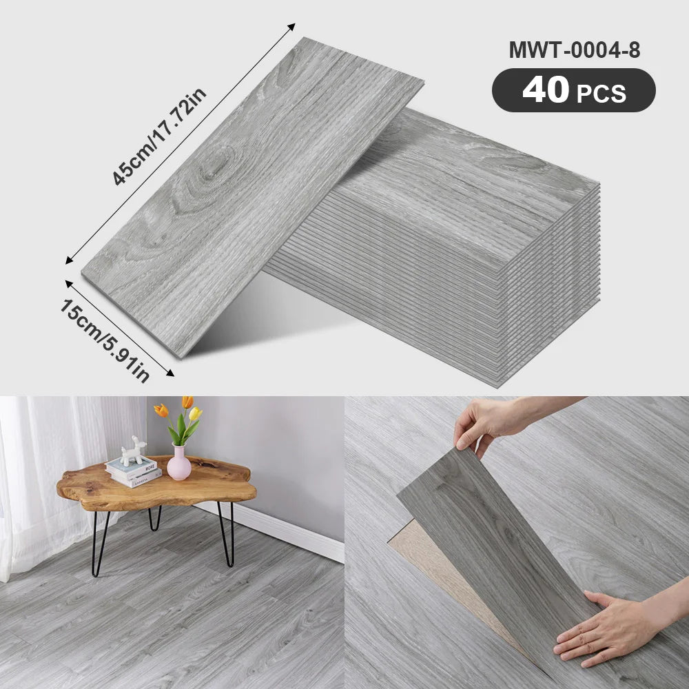 Self-Adhesive Wood Grain Strips Peel-and-Stick Wall Decals