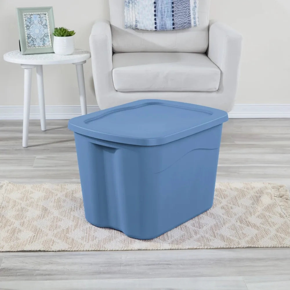 Sterilite Plastic Storage Bin With Snap-On Lid For Home Organization