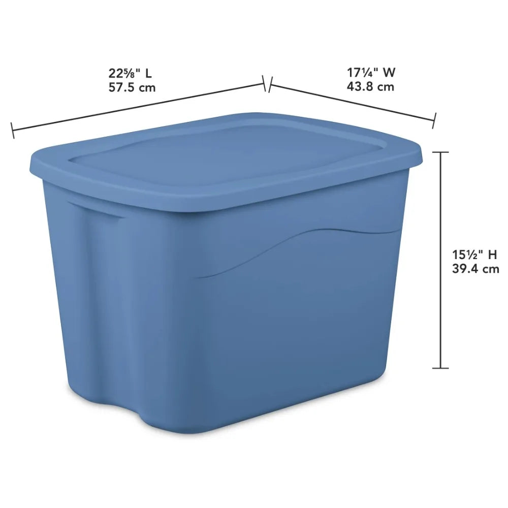 Sterilite Plastic Storage Bin With Snap-On Lid For Home Organization